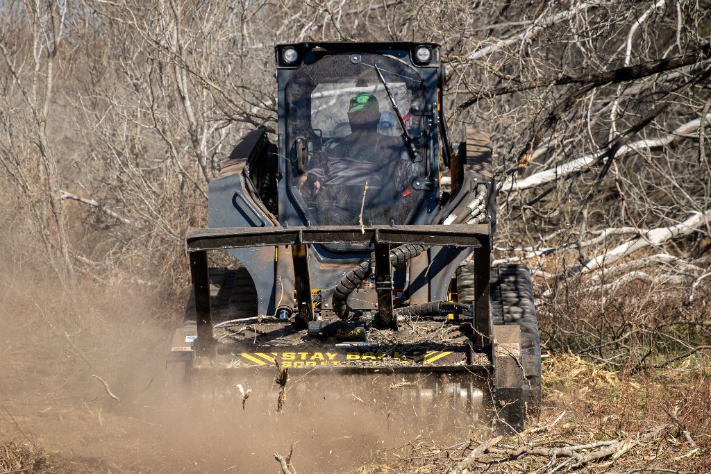 Forest mulching equipment in action